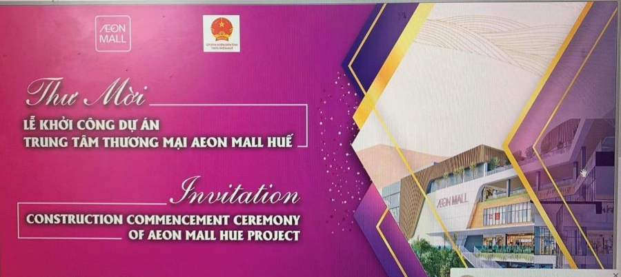 Dự án Trung tâm thương mại Aeon Mall Huế chính thức khởi công ngày 11/2/2023